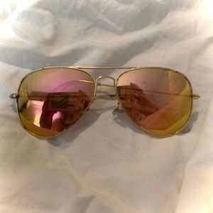 Ray-Ban aviator sunglasses (pink/rose gold)